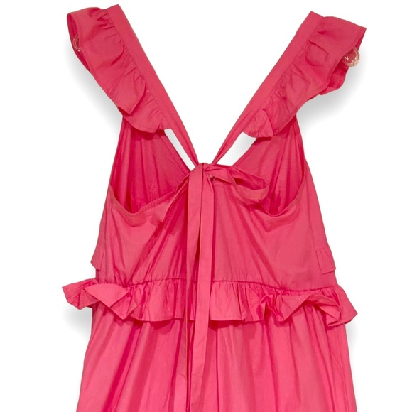 Boohoo size 8 pink maternity frill tie midi maxi dress - Picture 9 of 13